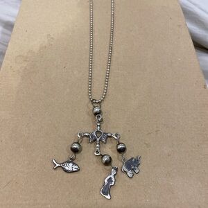 Silver Musical Note Pendant Necklace